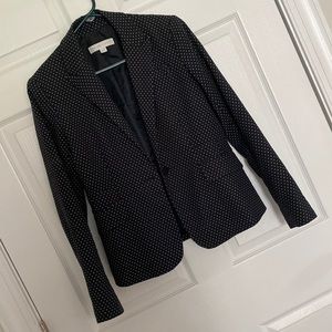 New York & Company navy polka dot blazer